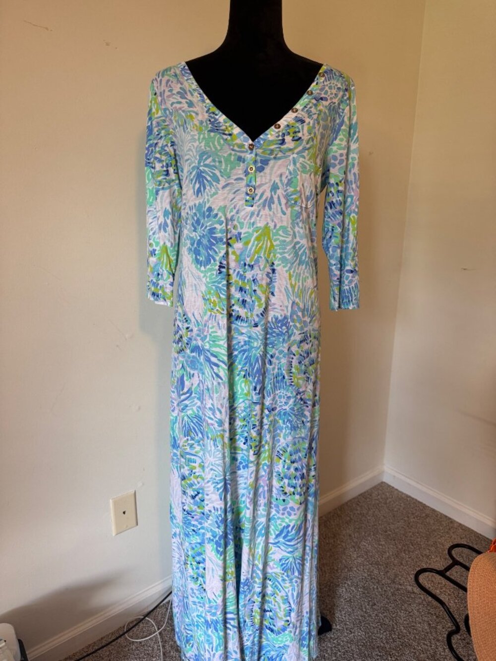 Lilly Pulitzer Palmetto Dress in Multi Shell of a Party Blue preppy Size Medium